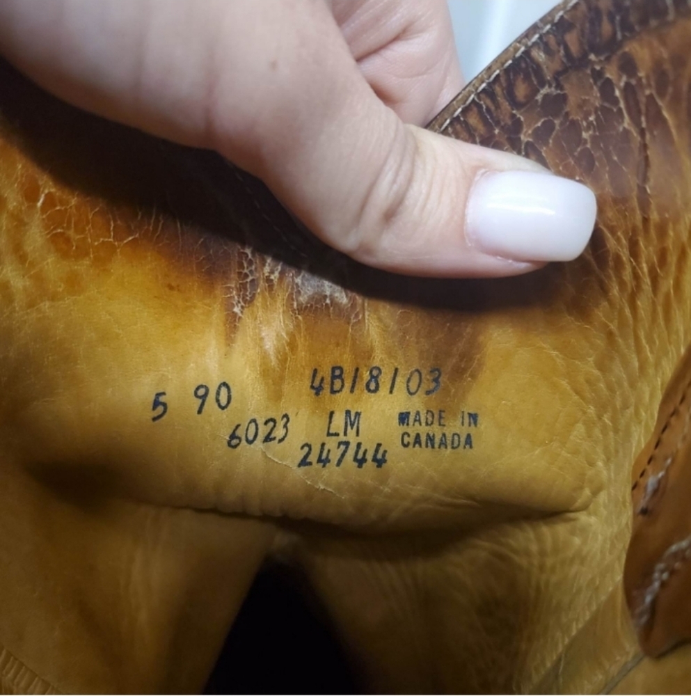 Steel Cap Vintage Leather Cowboy Boots - Picture 8 of 16